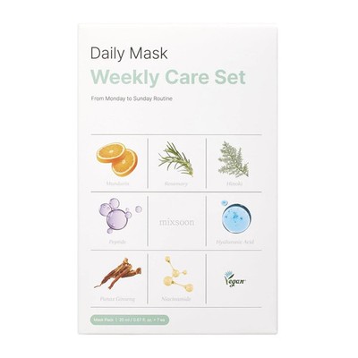 Mixsoon Daily Mask Weekly Care Set 1Pack 7ea Soft Sheets Mask Pack New
