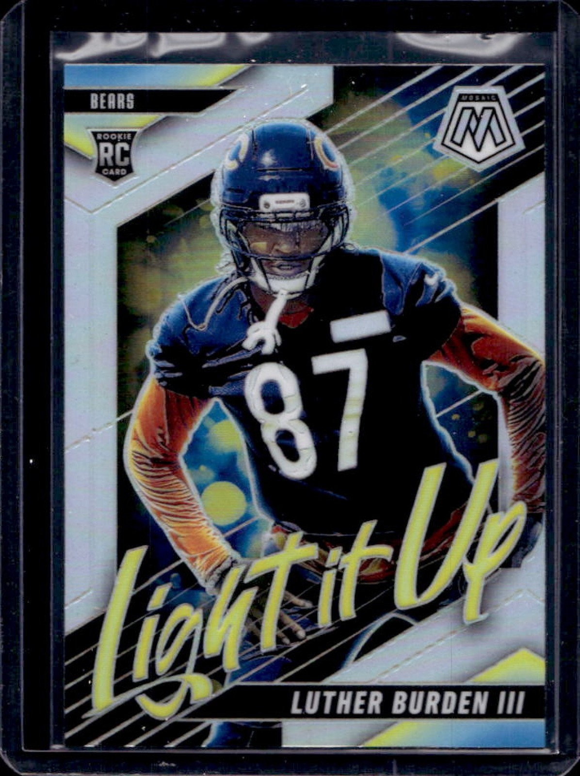 2025 Mosaic Luther Burden III Light it Up RC Silver Prizm #23 Bears