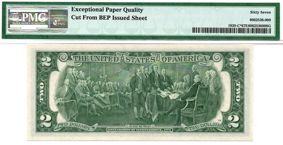 1976* $2 Philadelphia STAR Federal Reserve Note FRN • 1935-C* PMG 67 EPQ - Image 3 of 3