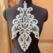 1x Wedding Dress White Lace Applique Floral Embroidered Patch Accessories Sew On