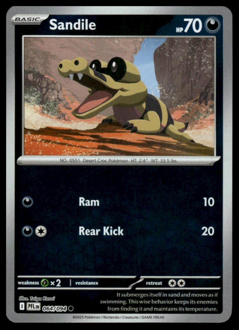 Sandile ME02: Phantasmal Flames #064/094 Reverse Holo NM
