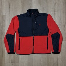 VTG Vintage Polo Ralph Lauren Fleece Jacket Hybrid Red Kids Large