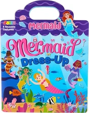 JOYIN Mermaid Dress-Up Reusable Sticker Book for Toddlers, 3D Multicolor 