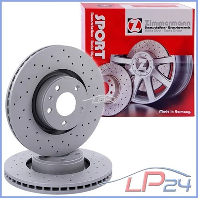 2X ZIMMERMANN DISQUE FREIN SPORT VENTILÉ AVANT Ø325 POUR BMW SERIE 3 E46 - Photo 1/3