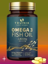 Omega-3 Fish Oil 2400mg Triple Strength EPA & DHA, 60 softgels [USA Stock 🇺🇸]