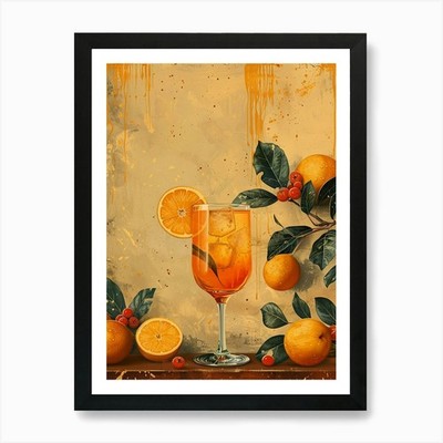 Aperol Spritz Art Print 453 Art Pri Framed Wall Art Poster Canvas Print Picture