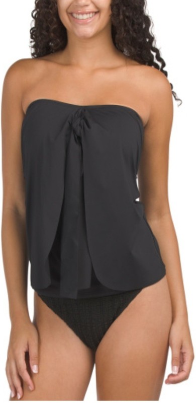  Tommy Bahama Women's Black Pearl Sarong Wrap Front Top Bandini Size XS