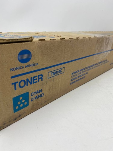 Genuine Konica Minolta TN619C Cyan Toner Cartridge (A3VX430) – New Open Box - 第 1/5 張圖片