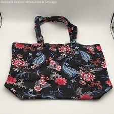 NWT Womens Multicolor Floral Double Handle Inner Pocket Zipper Tote Bag
