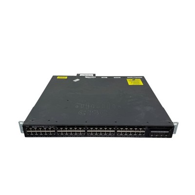 Cisco Catalyst WS-C3650-48PS-L 48-Port PoE+ Managed Switch 4x1G Uplink  1025W AC