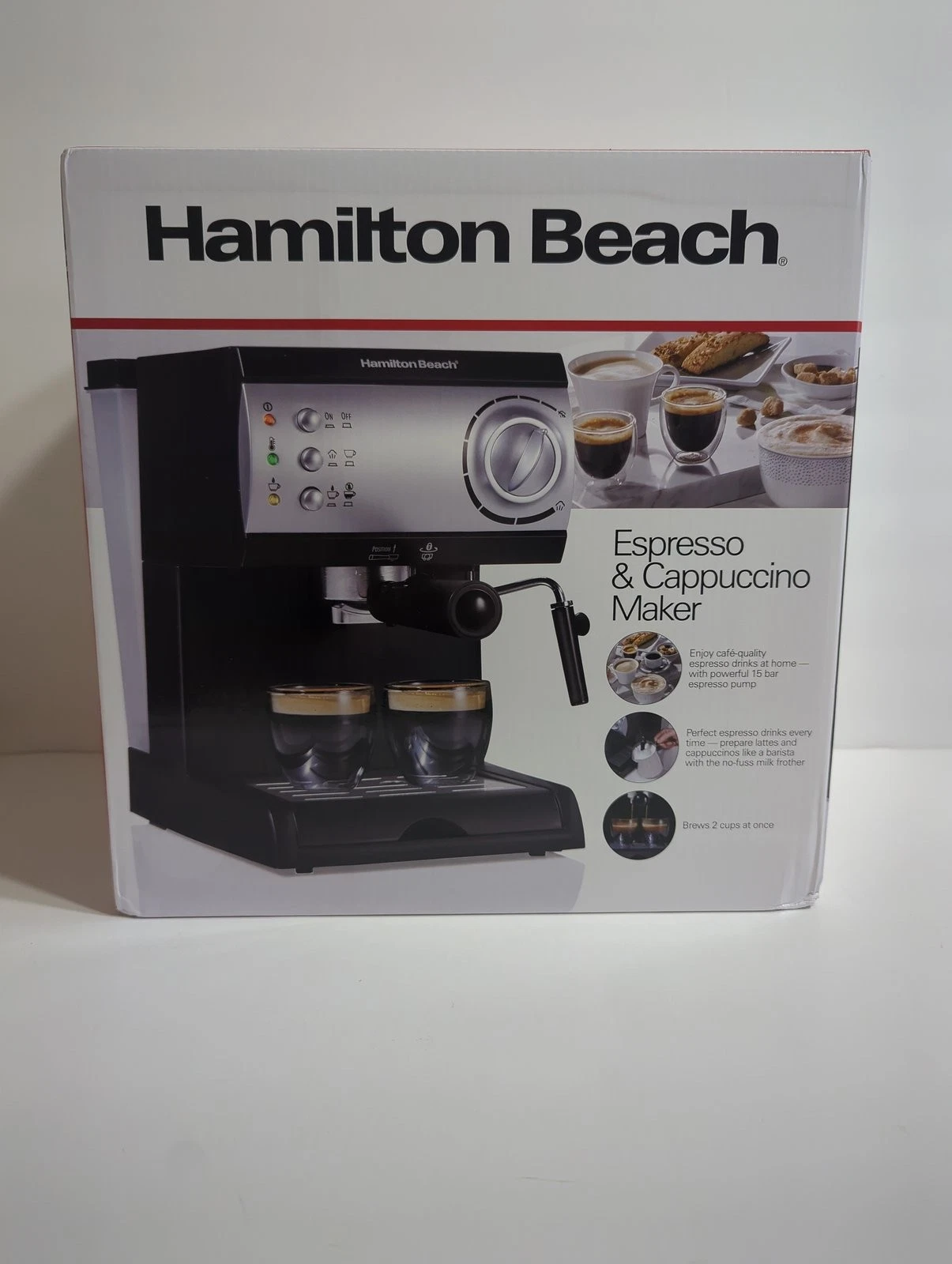 Hamilton Beach Espresso Machine 2-Cup+15-Bar Pump+ Steam Control + Milk Frother
Opens in a new windo