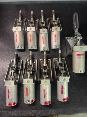 DE-STA-CO Clamp LOT of (9)  - 810-27 - 803 Destaco Pneumatic Toggle Clamp 807-UL