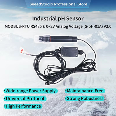 Industrial pH Sensor MODBUS-RTU RS485 & 0~2V Analog Voltage (S-pH-01A) V2.0