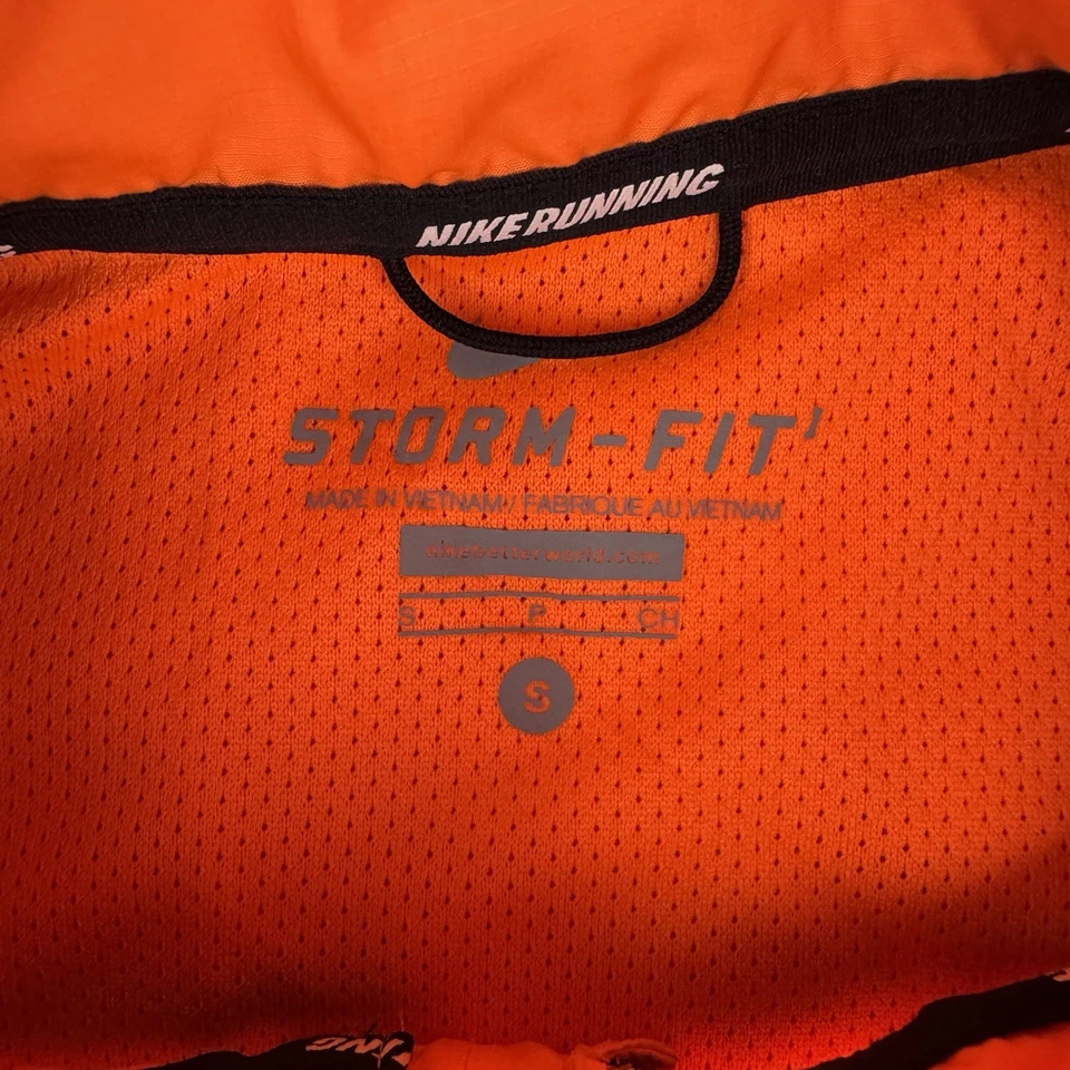 Chaqueta Nike Running Para Hombre Explore Storm Fit 559551 Naranja Pequeña Foto 3 de 4