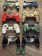 Lot of PS4 Controllers + Parts, Buttons, Casing, batteries, Playstation 
