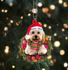 Dog Christmas Ornament, Dear Santa Define Naughty Cockapoo Dog Ornament Decor