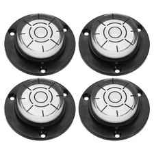 4pcs High Precision Horizontal Bubble Level 49x16.5mm Bull-Eye Level Black White
