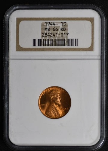 1944 Wheat Cent NGC MS 66 RD