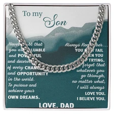 To My Son, Necklace Gift For My Son, Birthday Gift, Graduation Gift To My Son