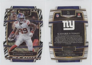 2021 Panini Select Concourse Zebra Prizm Die-Cut Kadarius Toney #52 Rookie RC