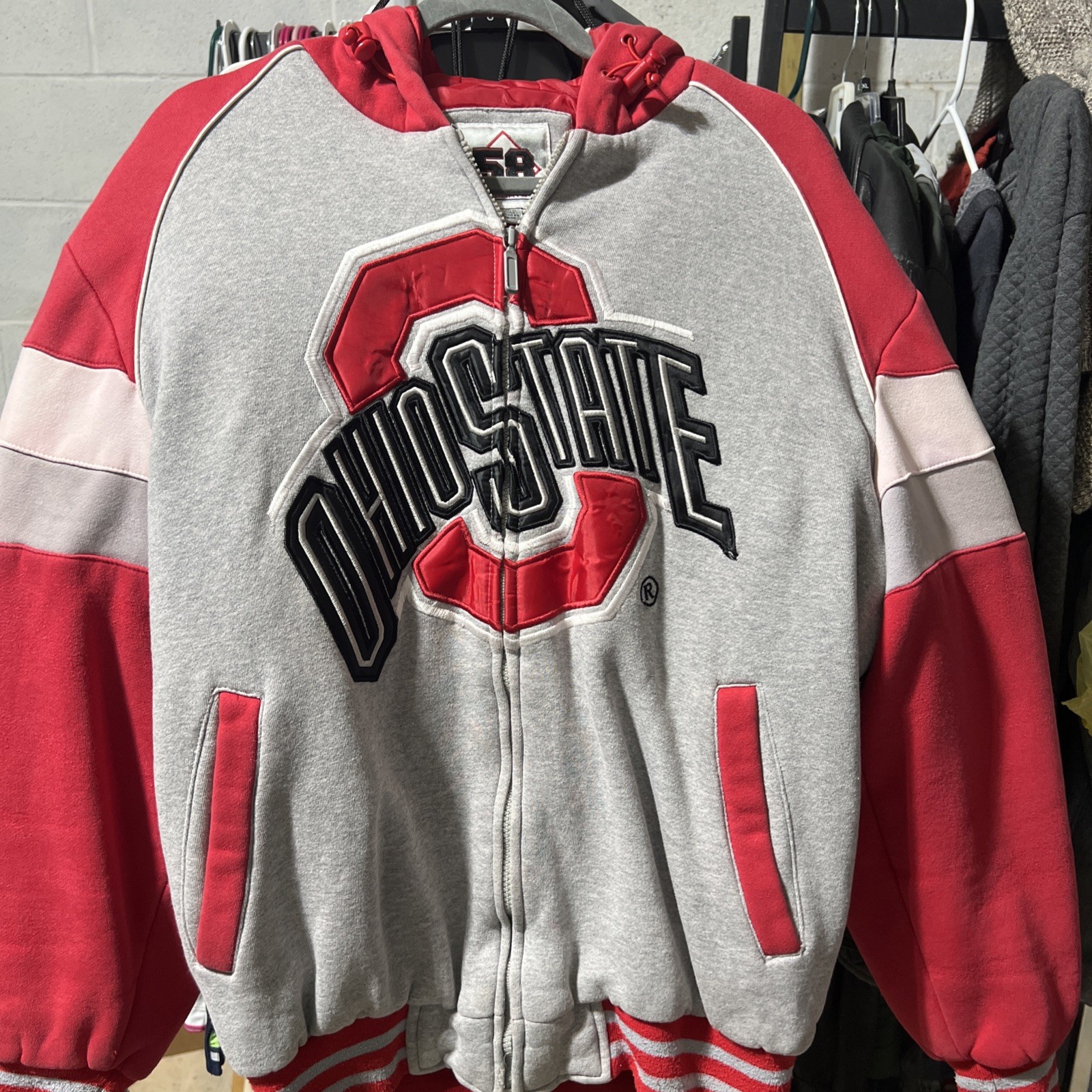 Ohio State University Buckeyes Zip Up Jacket Size Medium