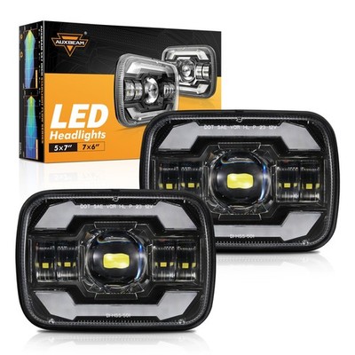 AUXBEAM DOT For Toyota Pickup 1982-1995 Hardbody Truck 5x7'' 7x6'' LED Headlights