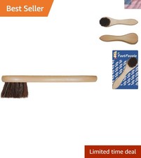 100 Horsehair Polish Brush with Ergonomic Grip - Perfect for Leather Care