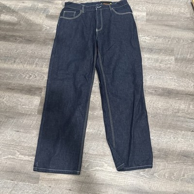 Shams Ultimate Denim Jeans Dark Wash Embroidered Back Pockets Y2K