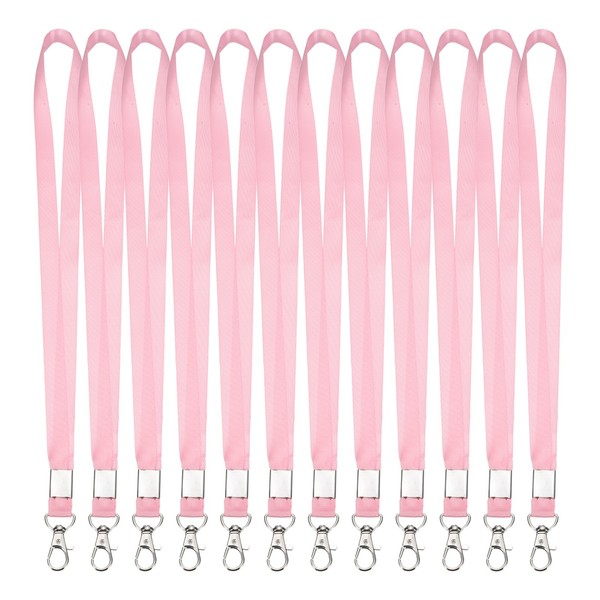 25 StüCk 18,1 Zoll Polyester Flachband Mit Karabiner FüR SchlüSsel, Pink-image