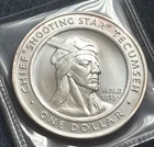 UNC 1 oz Troy  .999 Pure Silver Shawnee Tribe 31.2g 2002 Dollar Mintage= 50k $1