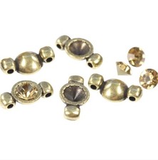 Athenacast Link Fancy with Setting for SS20 or SS24 Chatons Antique Brass