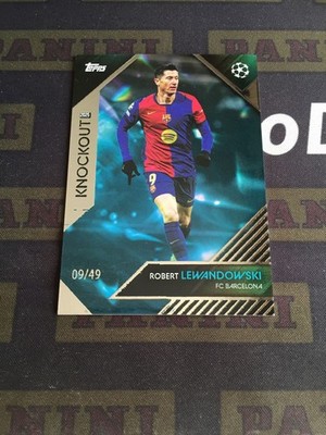 2024-25 Topps Knockout Robert Lewandowski Blue 9/49 = 1/1 JSY Barcelona Chicago