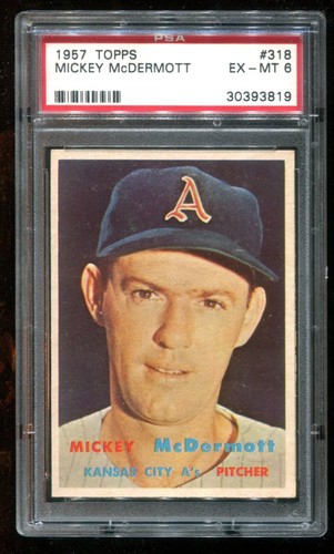 Mickey McDermott #318 1957 Topps card
