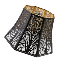 Lampshade Bell Lamp Shades 7.9" Top x 13.8" Bottom x 8.7" High Spider Metal...