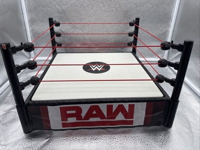 WWE Raw Mattel 2010 Wrestling Ring w/Spring Action Mat 13'' Square. 1 label torn