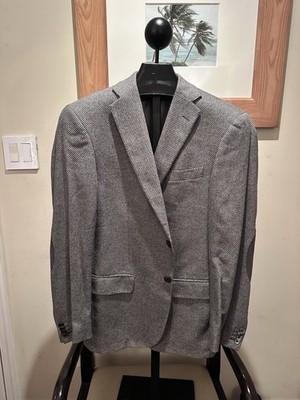 Napoli Di Nordstrom 40R Grey Cashmere Herringbone Sport Coat Blazer Jacket New