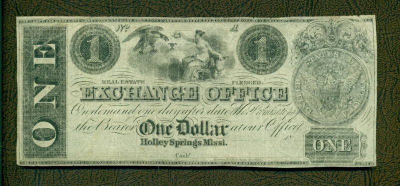 R6 $1 Exchange Office  Holley Spings MS Obsolete  Note