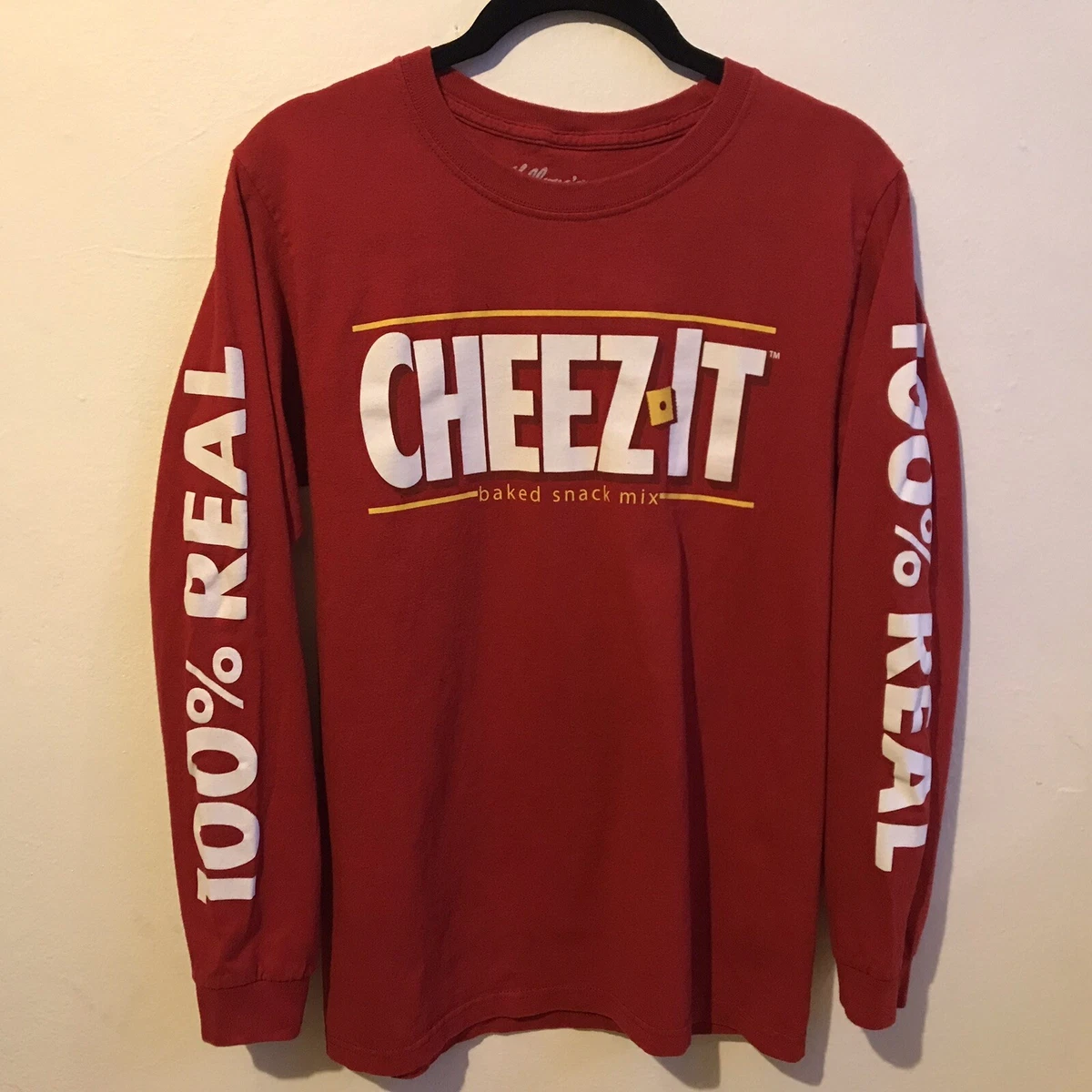 Kellogg s Cheez It 100 Real Long Sleeve Shirt Size Small Snack Promo Tee