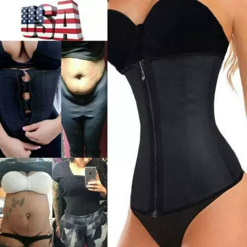 Corsetto Allenatore Vita 100% Lattice Cincher Fajas Colombianas Riduttore Body Shaper - Foto 28 di 34