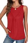 Women Sleeveless Tank Top Loose Fit Flowy Casual Summer Beach Vacation Shirt