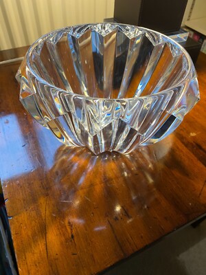 Orrefors Kristall große Sternzeichen Schale von Designer Erika Lagerbielke, 26 cm breit