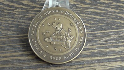 NASA Space Mission 41C Shuttle Challenger 1st Satellite Repaired In Space Coin