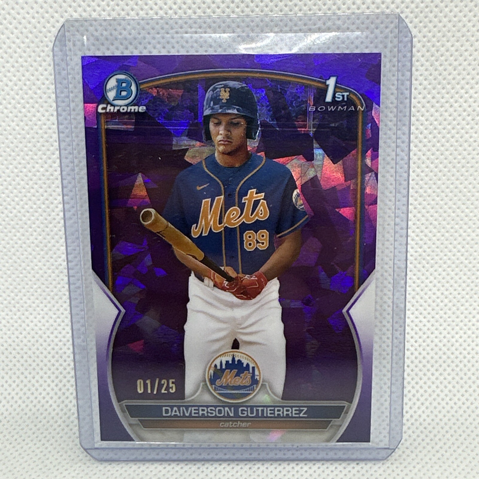 2023 1st Bowman Chrome Sapphire Daiverson Gutierrez Purple /25 Card #PCB-154