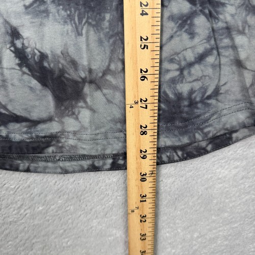 BYLT Basics T-Shirt Mens Medium Gray Black Cloud Dye Cotton Crew Neck Pullover - Picture 7 of 7