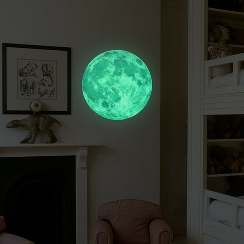 Wandtattoo Mond Vollmond Sterne Halbmond Wandaufkleber Deko Nacht leuchtend XXL - Bild 8 von 17