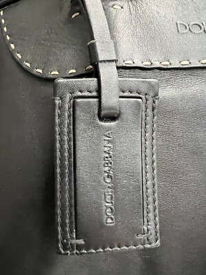 Unisex Dolce & Gabbana Black Leather Carry-On BriefCase | eBay