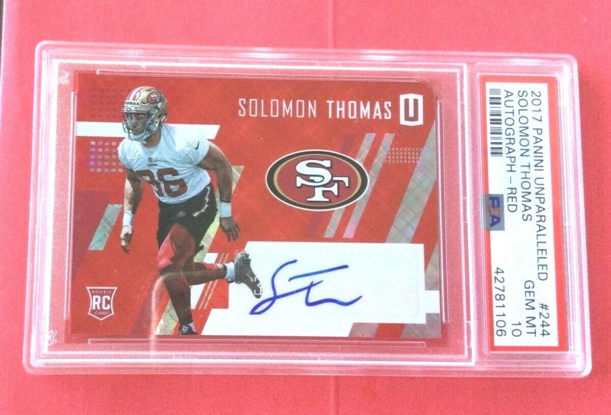 Solomon Thomas Panini Unparalleled #244 Autograph-Red