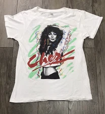 1990 Cher Heart of Stone Concert Shirt White S-345XL Unisex