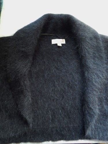 🔻Monsoon Long Sleeve Black Bolero Cardigan open front Size L 70% Angora - Picture 8 of 8