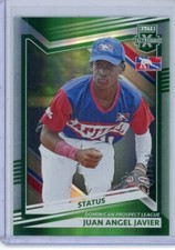 2022 Panini Elite Extra Edition Status Green Juan Angel Javier #184 #d 471/499